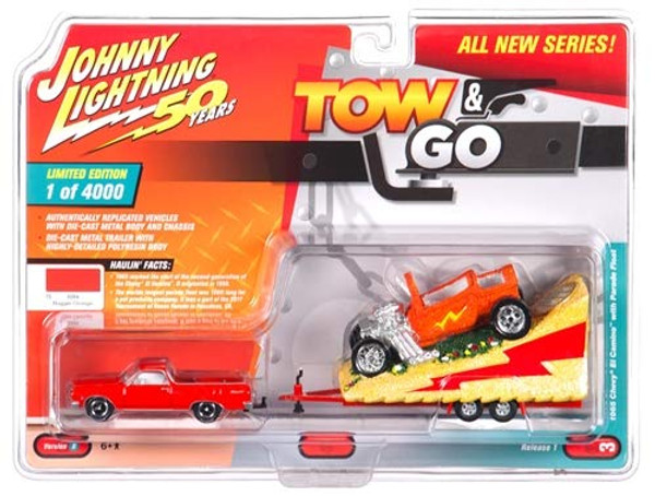 Johnny Lightning Tow & Go 1:64 1965 Chevy El Camino with Parade Float VER B