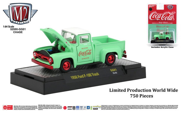 M2 Machines Coca-Cola Release GG01 1956 Ford F-100 Truck CHASE