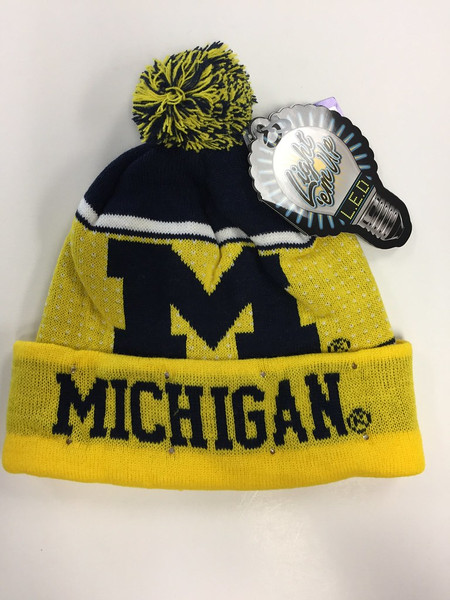 Michigan Wolverines Big Logo Knit Light Up Beanie