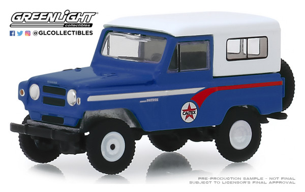 Greenlight 1:64 Running Empty SR 9 1964 Nissan Patrol Caltex