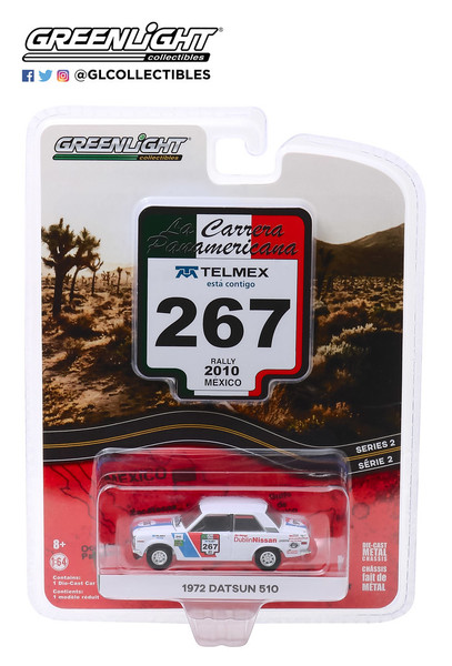 Greenlight 1:64 La Carrera Panamericans Series 2 1972 Datsun 510 #267