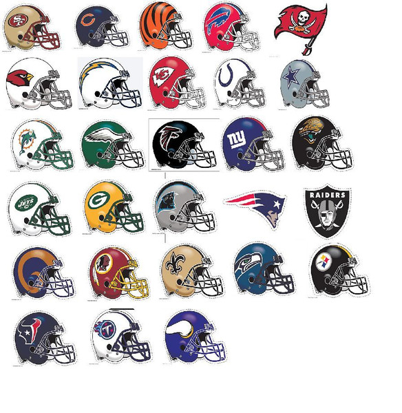 NFL CHOOSE YOUR TEAM HELMET ULTRA DECAL 5"X6" CLEAR WINDOW FILM STATIC CLING