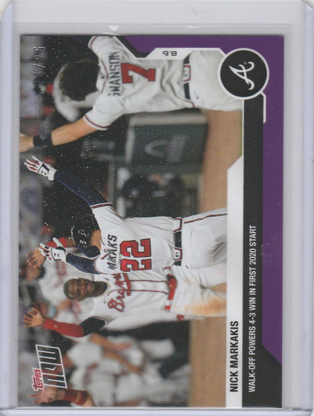 2020 Topps Now Parallel #66 Nick Markakis Atlanta Braves 04/25