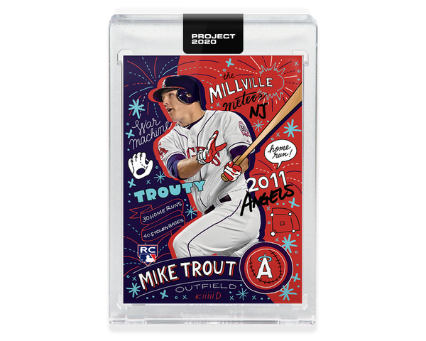 Topps PROJECT 2020 Card #142 - 2011 Mike Trout by Sophia Chang Angels