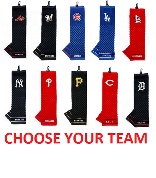 Offically Licensed MLB 16"x22" Embroidered Golf Towel Choose Your Team