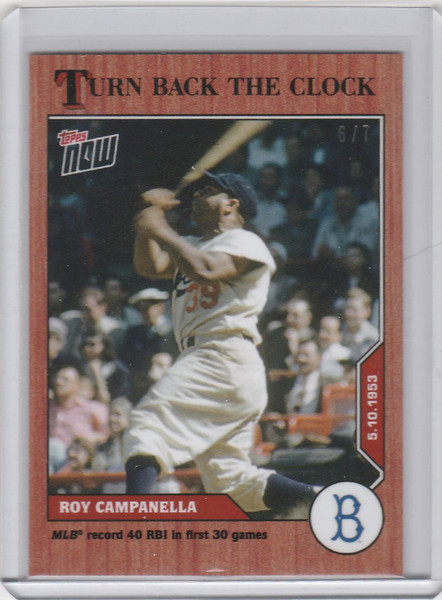 2020 Topps Now Roy Campanella #41 6/7 Turn Back the Clock