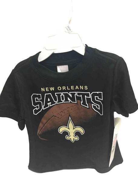 NFL Kids Short Sleeve Football Logo Tee T-Shirt New Orleans Saints