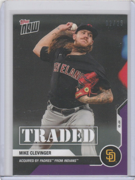 2020 Topps Now Parallel #185 Mike Clevinger San Diego Padres 2/25