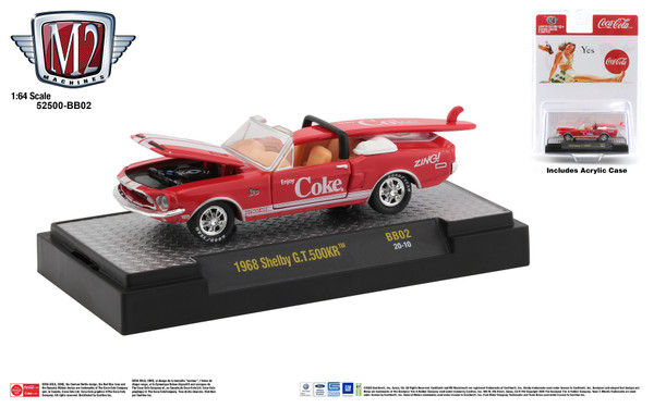 M2 Machines Coca-Cola Release BB02 1968 Shelby GT 500KR