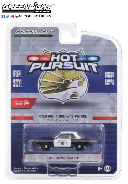 Greenlight 1:64 Hot Pursuit Series 36 1982 Ford Mustang SSP California Hwy