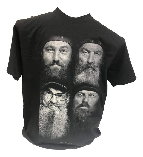 Duck Dynasty - Black All 4 Photos T-Shirt (X-Large)