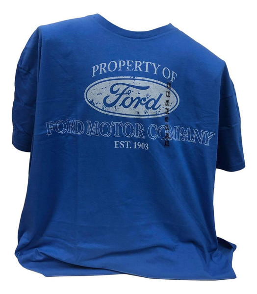 Property of Ford Motor Compnay T-Shirt Blue  (XX-Large)