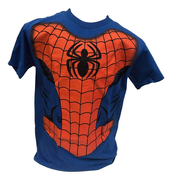 Marvel Spiderman T-Shirt Blue (Large)