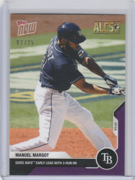 2020 Topps Now Parallel #402 MANUEL MARGOT TAMPA BAY RAYS 2/25