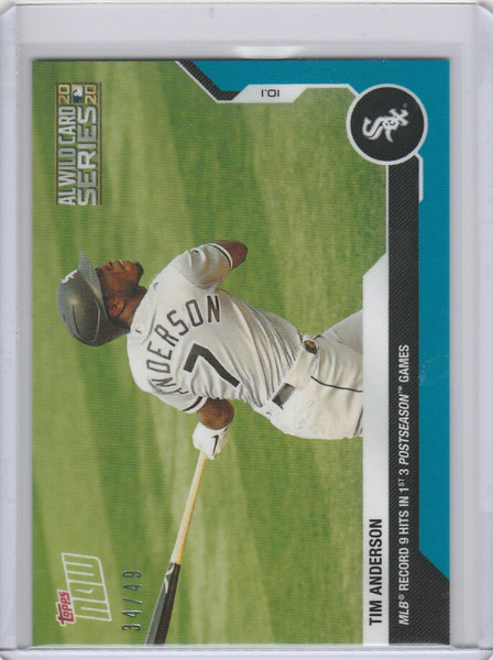2020 Topps Now Parallel #350 TIM ANDERSON CHICAGO WHITE SOX 34/49