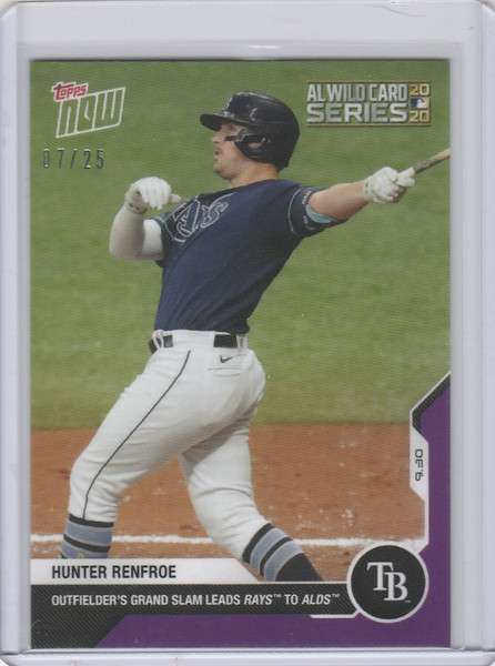 2020 Topps Now Parallel #335 HUNTER RENFROE TAMPA BAY RAYS 7/25