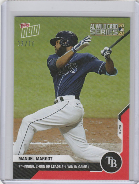 2020 Topps Now Parallel #328 MANUEL MARGOT TAMPA BAY RAYS 3/10