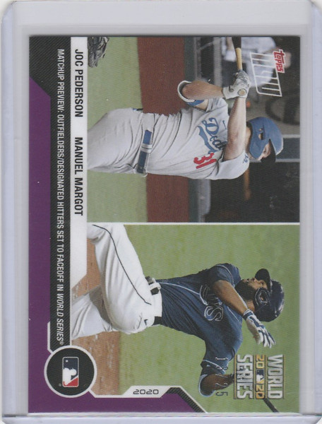 2020 Topps Now Parallel #WM-9 JOC PEDERSON MANUEL MARGOT 13/25