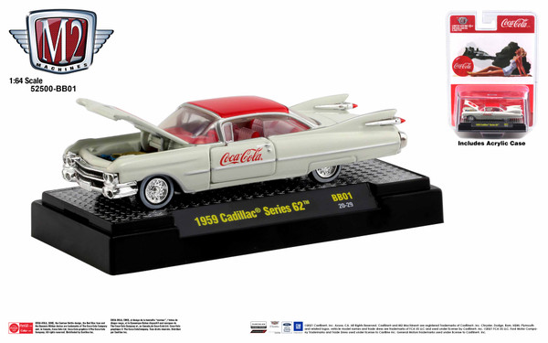 M2 Machines Coca-Cola Release BB01 1959 Cadillac Series 62