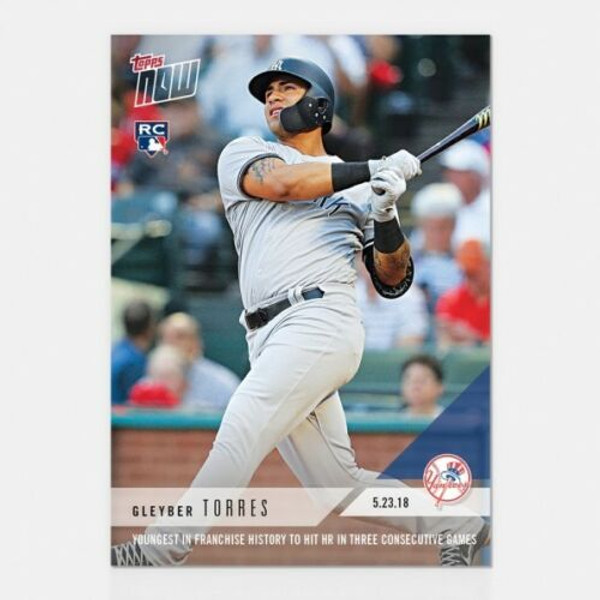 2018 TOPPS NOW #242 GLEYBER TORRES NEW YORK YANKEES YOUNGEST HR IN 3 STRAIGHT