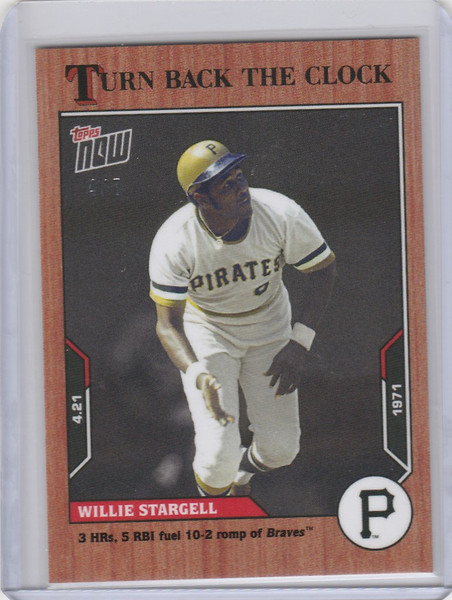 2021 Topps TURN BACK THE CLOCK CHERRY PARALLEL #21 WILLIE STARGELL PIRATES 4/7