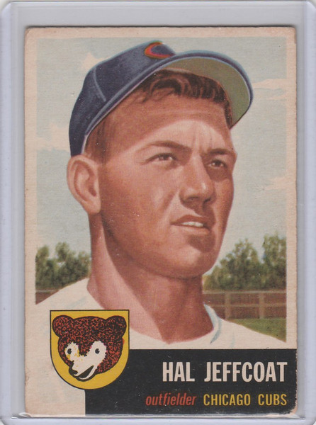 1953 Topps #29 Hal Jeffcoat Chicago Cubs EX