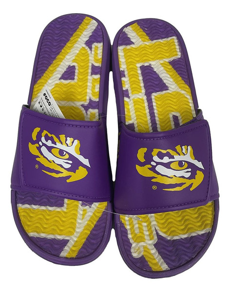 LSU Tigers Men's Gel Shower Sport Slide Flip Flop Sandals