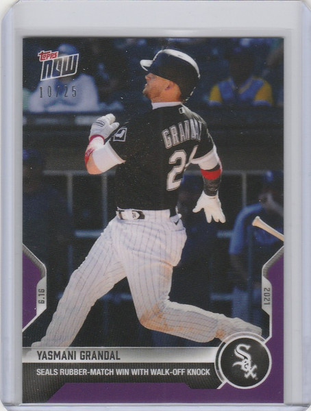 2021 Topps Now Parallel #366 YASMANI GRANDAL CHICAGO WHITE SOX 10/25