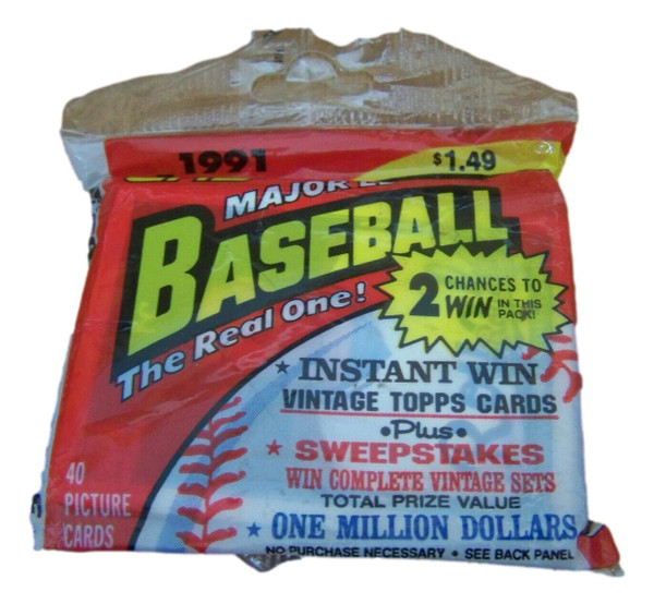 1991 Topps Baseball Jumbo Retail Pack (40 Cards)