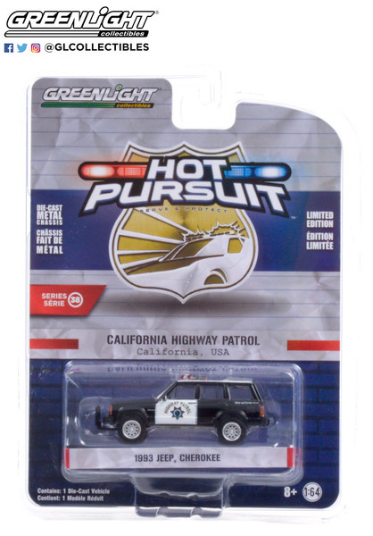 Greenlight 1:64 Hot Pursuit Series 38 1993 Jeep Cherokee California Highway