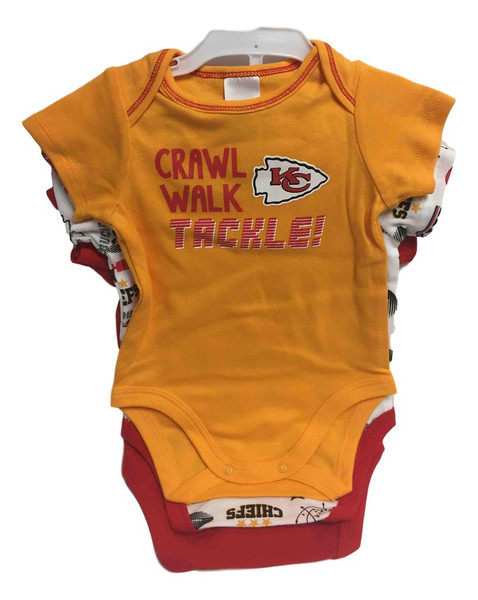 NFL Kansas City Chiefs 3 Pack Bodysuit - Choose Your Size