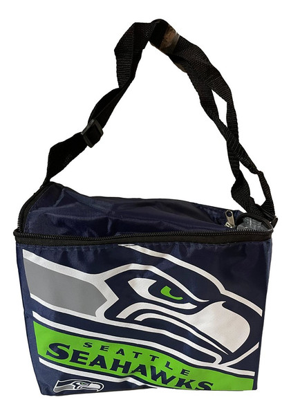 Seattle Seahawks Big Logo Stripe Insulated Lunch Bag / 6 Pack Cooler