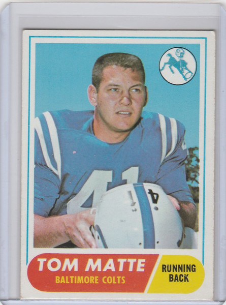 1968 Topps #178 Tom Matte Baltimore Colts EXMT