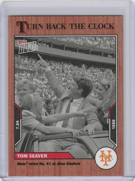 2021 Topps TURN BACK THE CLOCK CHERRY PARALLEL #115 TOM SEAVER NEW YORK METS 4/7