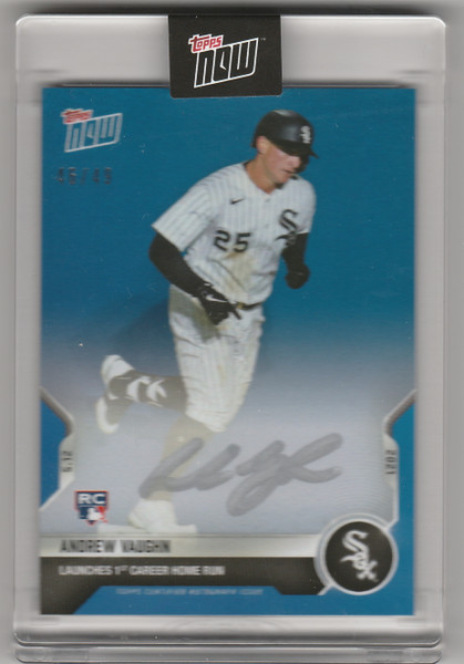 2021 Topps Now #205B Andrew Vaughn Autograph Chicago White Sox 46/49