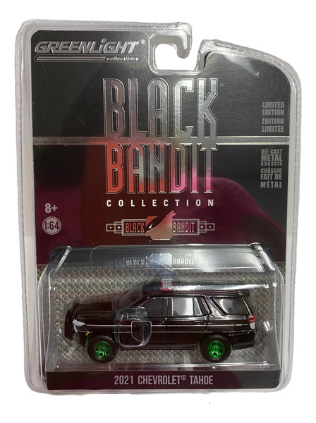 Greenlight 1:64 Black Bandit Series 25 2021 Chevrolet Tahoe Police CHASE