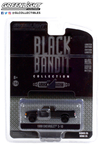 Greenlight 1:64 Black Bandit Series 25 1988 Chevrolet S-10 Extended Cab