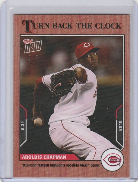 2021 Topps TURN BACK THE CLOCK CHERRY PARALLEL #153 AROLDIS CHAPMAN REDS 5/7