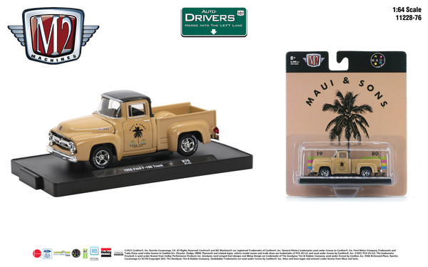 M2 Machines Auto-Drivers 1:64 R76 1956 Ford F-100 Truck