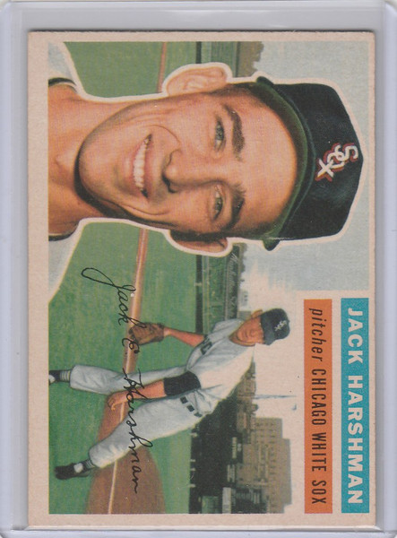 1956 TOPPS #29 JACK HARSHMAN CHICAGO WHITE SOX EXMT