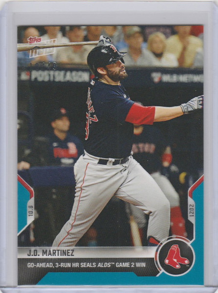 2021 Topps Now Parallel #935 JD MARTINEZ BOSTON RED SOX 18/49