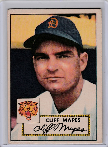 1952 Topps Baseball #103 Cliff Mapes Detroit Tigers VG