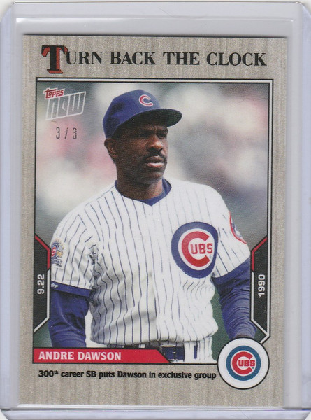 2021 Topps TURN BACK THE CLOCK ASH PARALLEL #175 ANDRE DAWSON CHICAGO CUBS 3/3