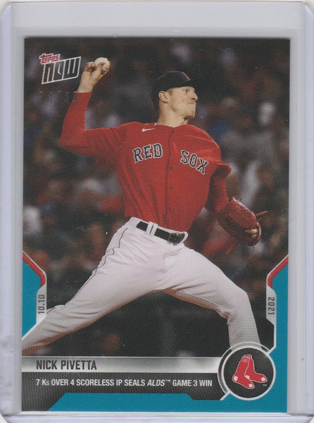 2021 Topps Now Parallel #947 NICK PIVETTA BOSTON RED SOX 34/49
