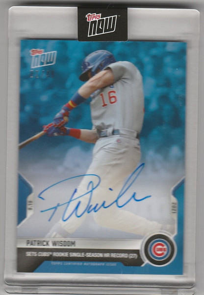 2021 Topps Now #830B Patrick Wisdom Chicago Cubs AUTO 2/49