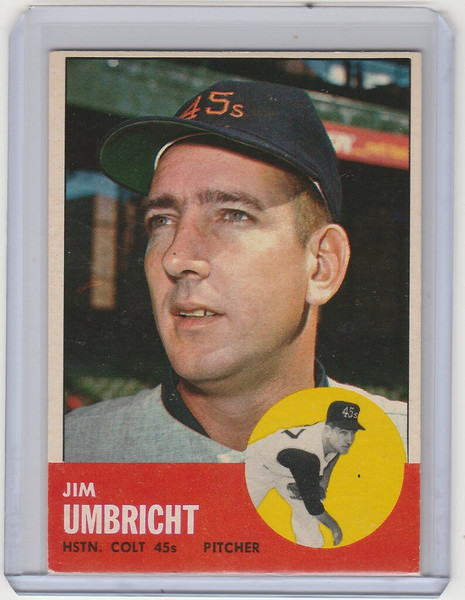 1963 Topps #99 Jim Umbricht Houston Colts EX