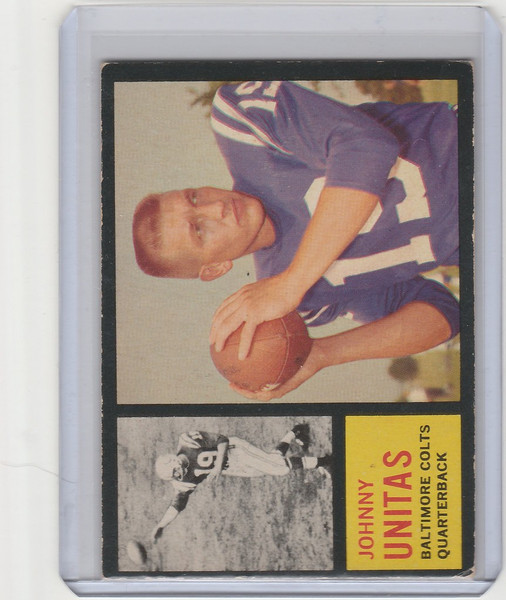 1962 Topps #1 Johnny Unitas Baltimore Colts EX