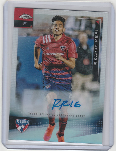 2020-21 Topps Chrome MLS Auto Refractor #174 Ricardo Pepi FC Dallas