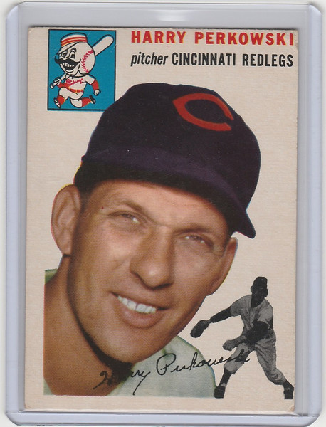1954 Topps #125 Harry Perkowski Cincinnati Reds EX
