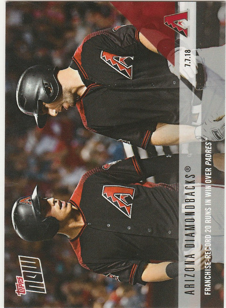 2018 TOPPS NOW #426 FRANCHISE-RECORD 20 RUNS IN WIN OVER PADRES - DIAMONDBACKS